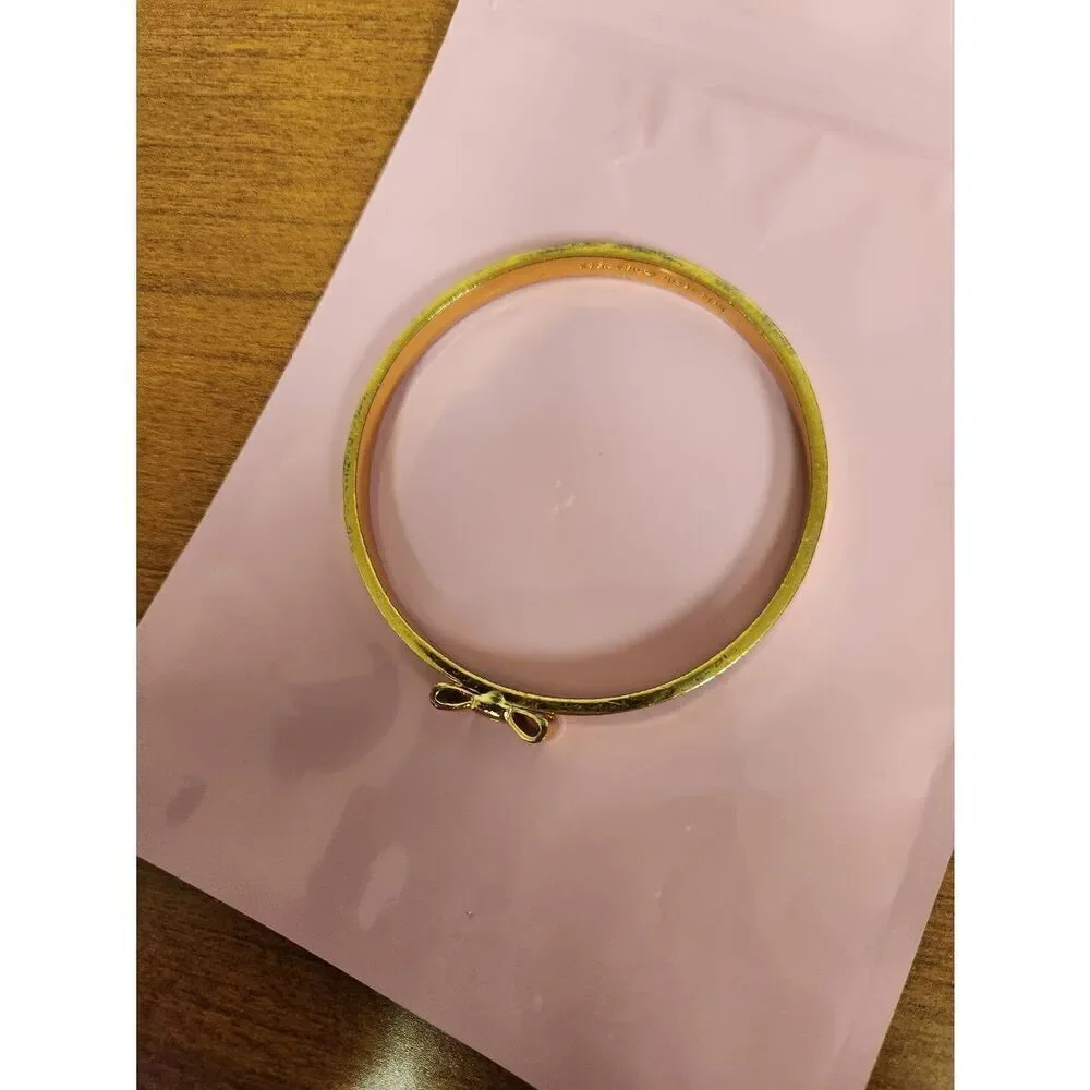 Kate Spade Goldtone bow bangle (PF) - Picture 6 of 7